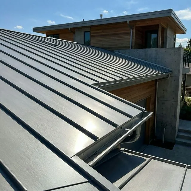 Standing seam metal roofing
